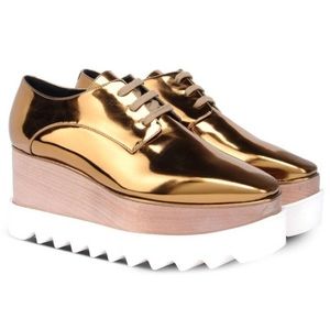 Stella McCartney Rose Gold ELYSE Platform Shoes 36